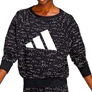 Adidas Women's Black White Winners Badge of Sport Crew Sweatshirt Size Small
